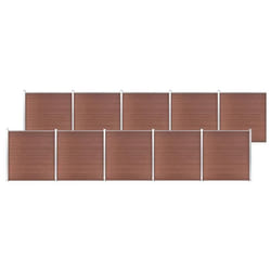 vidaXL Clôture de jardin WPC 1737x186 cm Marron - TU