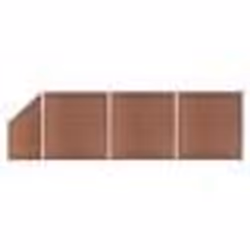 vidaXL Ensemble de clôture WPC 3 Carré + 1 Incliné 619 x 186 cm Marron - TU