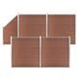 vidaXL Ensemble de clôture WPC 4 Carré + 1 Incliné 792 x 186 cm Marron - TU