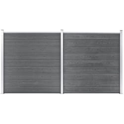 Clôture de jardin wpc 353x186 cm Gris