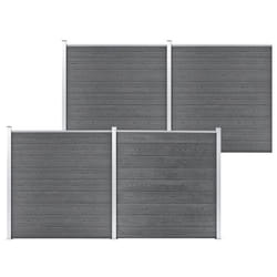 vidaXL Clôture de jardin WPC 699x186 cm Gris - TU