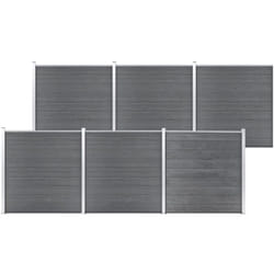 Clôture de jardin wpc 1045x186 cm Gris