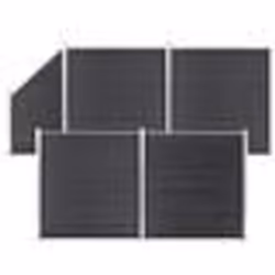 vidaXL Ensemble de clôture WPC 4 Carré + 1 Incliné 792 x 186 cm Gris - TU