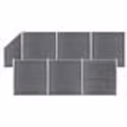 vidaXL Ensemble de clôture WPC 6 Carré + 1 Incliné 1138x186 cm Gris - TU