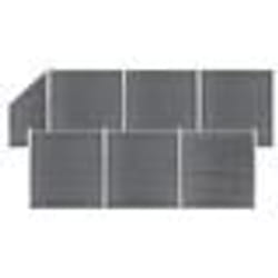 vidaXL Ensemble de clôture WPC 6 Carré + 1 Incliné 1138x186 cm Gris - TU