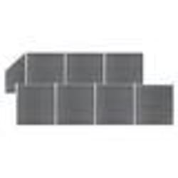 vidaXL Ensemble de clôture WPC 7 Carré + 1 Incliné 1311x186 cm Gris - TU