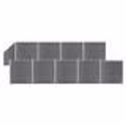 vidaXL Ensemble de clôture WPC 9 Carré + 1 Incliné 1657x186 cm Gris - TU
