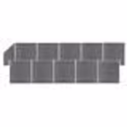 vidaXL Ensemble de clôture WPC 10 Carré + 1 Incliné 1830x186 cm Gris - TU