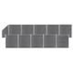 vidaXL Ensemble de clôture WPC 10 Carré + 1 Incliné 1830x186 cm Gris - TU
