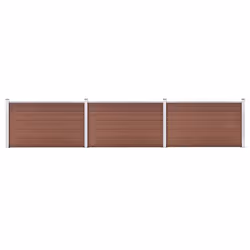 vidaXL Clôture de jardin WPC 526x106 cm Marron - TU