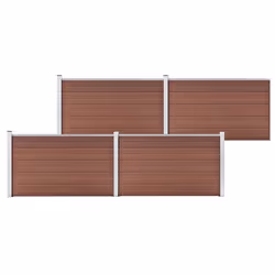 vidaXL Clôture de jardin WPC 699x106 cm Marron - TU