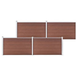 vidaXL Clôture de jardin WPC 699x106 cm Marron - TU