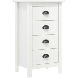 Buffet Hill Blanc 46x35x80 cm Bois de pin solide Vidaxl