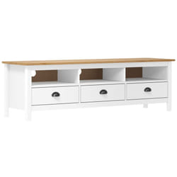 Vidaxl - Meuble tv Hill Range Blanc 158x40x47 cm Bois de pin solide