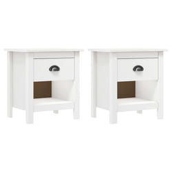 VidaXL 288968 Table de nuit et table de chevet Blanc
