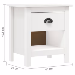 VidaXL 288968 Table de nuit et table de chevet Blanc - Vue supplémentaire 8