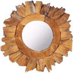 Notre miroir en teck est plus qu'un objet pratique quotidien; c'est aussi une décoration attrayante pour votre maison. Le cad ...