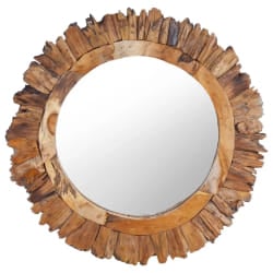 vidaXL Miroir murale 60 cm - Teck