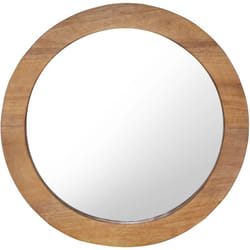 Vidaxl - Miroir mural 60 cm Teck Rond