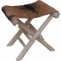 Notre tabouret pliable en cuir de chèvre véritable a un design unique et frappant et est destiné à ajouter une touche de char ...