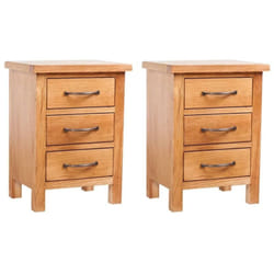 Tables De Chevet 2 Pcs 40x30x54 Cm Bois De Chêne Massif Vidaxl