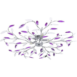 Vidaxl - Plafonnier à bras feuille en cristal acrylique 5 ampoules E14