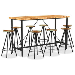 Ensemble De Bar 9 Pcs Bois D'Acacia Et De Récupération Massif Vidaxl