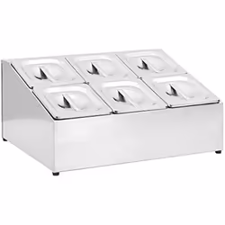 vidaXL Récipient Gastronorm avec 6 bacs GN 1/6 Acier inoxydable