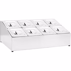 vidaXL Récipient Gastronorm avec 8 bacs GN 1/6 Acier inoxydable