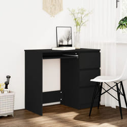 Vidaxl - Bureau Noir 90x45x76 cm Bois d'ingénierie
