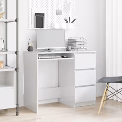 Ancrez votre espace de bureau ou votre espace de vie dans un style discret avec ce bureau soigné mais élégant ! Fabriqué en b ...
