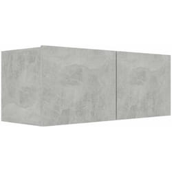 vidaXL Meuble TV Gris béton 80x30x30 cm Bois d'ingénierie - TU