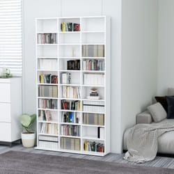 Vidaxl - Armoire à cd Blanc 102x16x177,5 cm Bois d'ingénierie