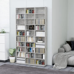 Vidaxl - Armoire à cd Gris béton 102x16x177,5 cm Bois d'ingénierie