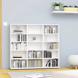 vidaXL Armoire à CD Blanc 100x23x89,5 cm Bois d’ingénierie
