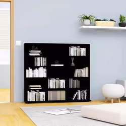 vidaXL Armoire à CD Noir 100x23x89,5 cm Aggloméré - TU