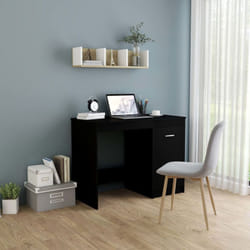 Vidaxl - Bureau Noir 100x50x76 cm Aggloméré