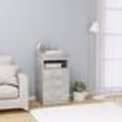 vidaXL Armoire à tiroirs Gris béton 40x50x76 cm Bois d'ingénierie - TU