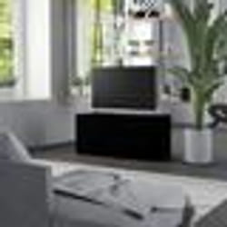 vidaXL Meuble TV Noir 80x34x36 cm Bois d'ingénierie - TU