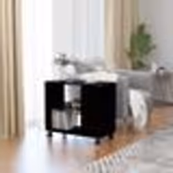 vidaXL Table d'appoint Noir 70x35x55 cm Bois d'ingénierie - TU