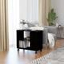 vidaXL Table d'appoint Noir 70x35x55 cm Bois d'ingénierie - TU