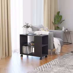 vidaXL Table d'appoint Gris 70x35x55 cm Bois d'ingénierie - TU