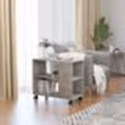 vidaXL Table d'appoint Gris béton 70x35x55 cm Bois d'ingénierie - TU