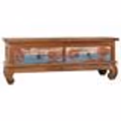 vidaXL Meuble TV 110x35x40 cm Bois de teck recyclé - TU