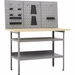Cet ensemble est combiné avec 1 établi et 3 panneaux muraux et constitue une solution de rangement pratique pour votre atelie ...