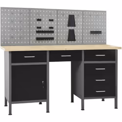 Description générale Cet ensemble est combiné avec 1 établi et 4 panneaux muraux, offrant une solution de rangement pratique  ...