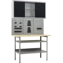 Vidaxl - tabli avec 3 panneaux muraux et 1 armoire