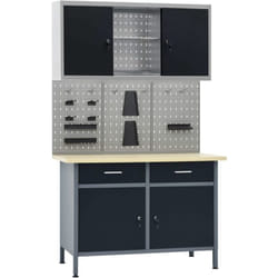 Vidaxl - tabli avec 3 panneaux muraux et 1 armoire