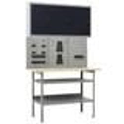 vidaXL Établi avec 3 panneaux muraux et 1 armoire - TU