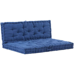 Vidaxl - Coussins de plancher de palette lot de 2 Coton Bleu clair